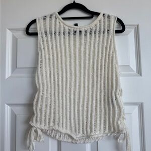 Divided Cream Knit Top